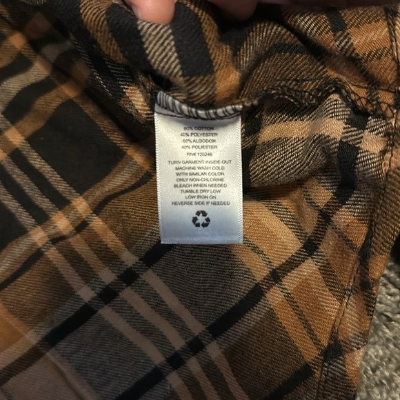 Cropped brown flannel - Picture 4 of 5
